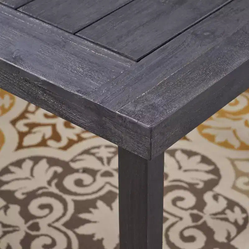 Ensemble de salle à manger 6 pièces Garner en bois et osier avec chaises et banc Gris foncé sablé/Gris - Christopher Knight Home