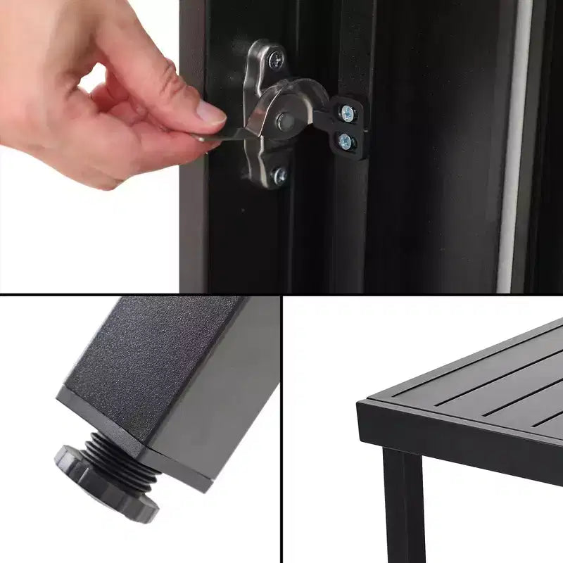 Set da pranzo da 7 pezzi con tavolo rettangolare allungabile e 6 sedie in rattan PE - Captiva Designs: Mobili da esterno resistenti alle intemperie