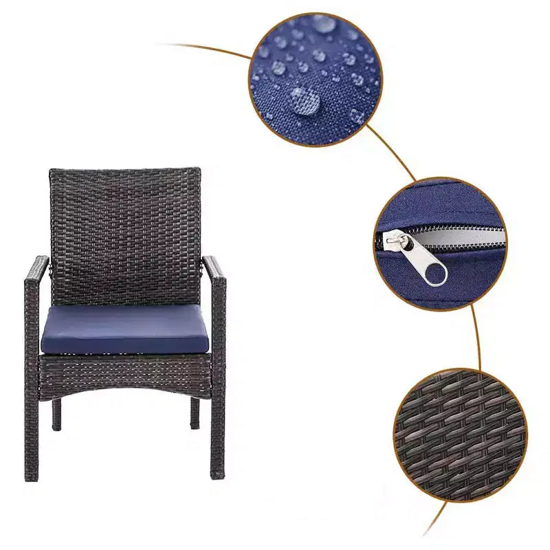 Set da pranzo da 7 pezzi con tavolo rettangolare allungabile e 6 sedie in rattan PE - Captiva Designs: Mobili da esterno resistenti alle intemperie