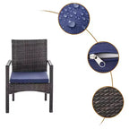 Set da pranzo da 7 pezzi con tavolo rettangolare allungabile e 6 sedie in rattan PE - Captiva Designs: Mobili da esterno resistenti alle intemperie