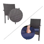 Set da pranzo da 7 pezzi con tavolo rettangolare allungabile e 6 sedie in rattan PE - Captiva Designs: Mobili da esterno resistenti alle intemperie