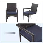 Set da pranzo da 7 pezzi con tavolo rettangolare allungabile e 6 sedie in rattan PE - Captiva Designs: Mobili da esterno resistenti alle intemperie