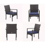 Set da pranzo da 7 pezzi con tavolo rettangolare allungabile e 6 sedie in rattan PE - Captiva Designs: Mobili da esterno resistenti alle intemperie