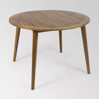Set da pranzo da esterno Pines 5 pezzi in legno di acacia - Teak/Crema - Christopher Knight Home, resistente alle intemperie: Set di mobili da patio per 4 persone