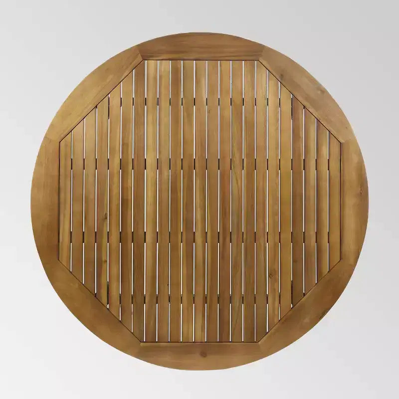 Set da pranzo da esterno Pines 5 pezzi in legno di acacia - Teak/Crema - Christopher Knight Home, resistente alle intemperie: Set di mobili da patio per 4 persone