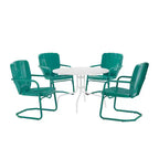 Set da pranzo da esterno Ridgeland 5 pezzi - Turchese - Crosley