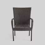 Ensemble de salle à manger de patio 7 pièces Walker en acacia et osier teck – Christopher Knight Home : sièges extérieurs, table à pieds épingles
