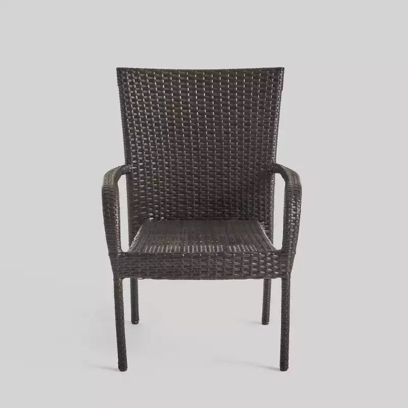 Ensemble de salle à manger de patio 7 pièces Walker en acacia et osier teck – Christopher Knight Home : sièges extérieurs, table à pieds épingles