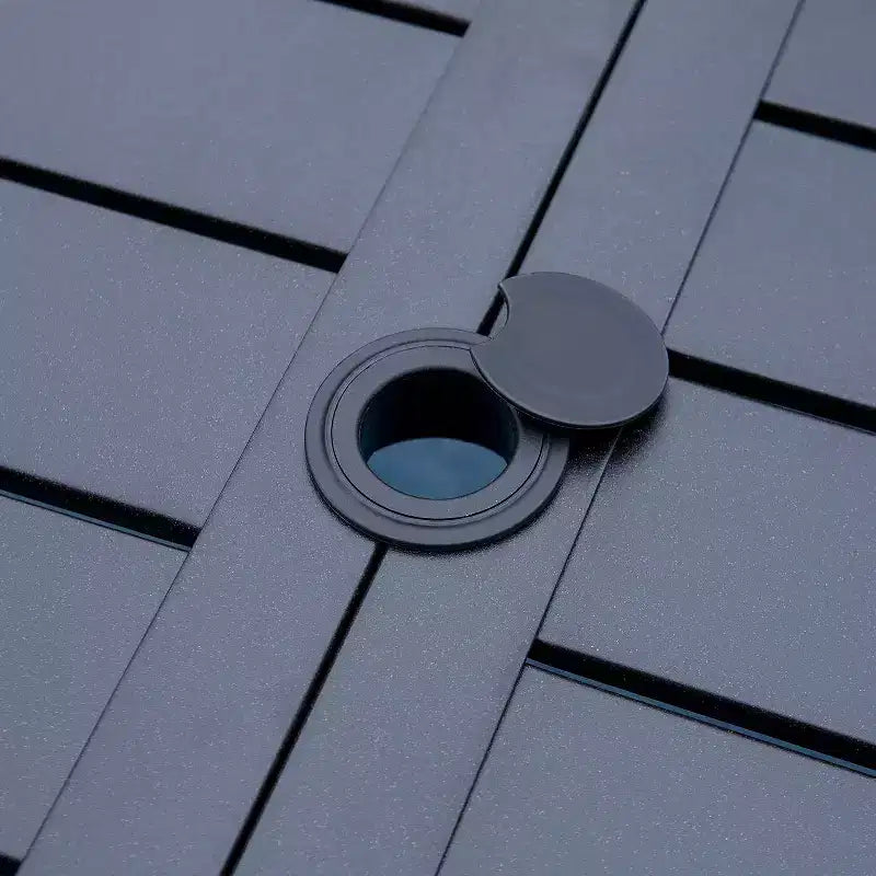 Set da patio 7 pezzi con tavolo in acciaio e sedie a sdraio girevoli a 360° - Captiva Designs: Set da esterno resistente alle intemperie