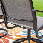 Set da pranzo da patio 7 pezzi con tavolo allungabile in acciaio e sedie a sdraio girevoli a 360° - Captiva Designs: Set di mobili da esterno