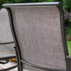 Set da pranzo da patio 7 pezzi con tavolo allungabile in acciaio e sedie a sdraio girevoli a 360° - Captiva Designs: Set di mobili da esterno