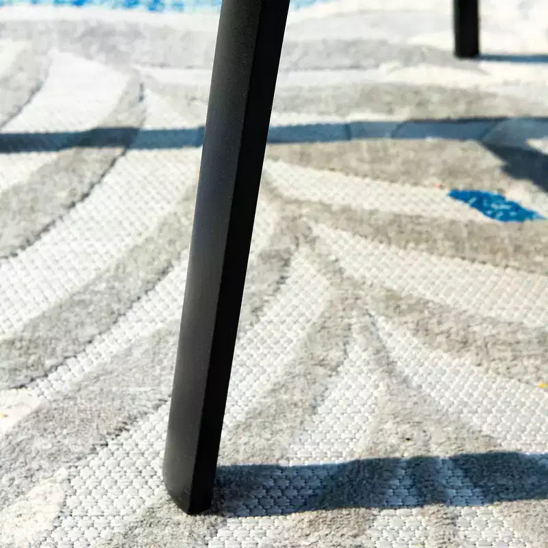 Set da pranzo per patio 3 pezzi con tavolino rotondo e sedie a fionda leggere - Captiva Designs: Bistro da esterno, adatto per balconi