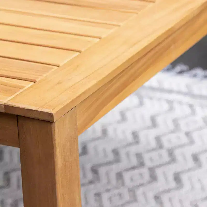 Ensemble de salle à manger d'extérieur 6 pièces en teck Sonoma Lane Azle avec osier tressé couleur miel – Résistant aux intempéries