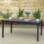 Set da pranzo da esterno 7 pezzi con sedie girevoli e cuscini e tavolo allungabile - Captiva Designs: Resistente agli agenti atmosferici, struttura in acciaio