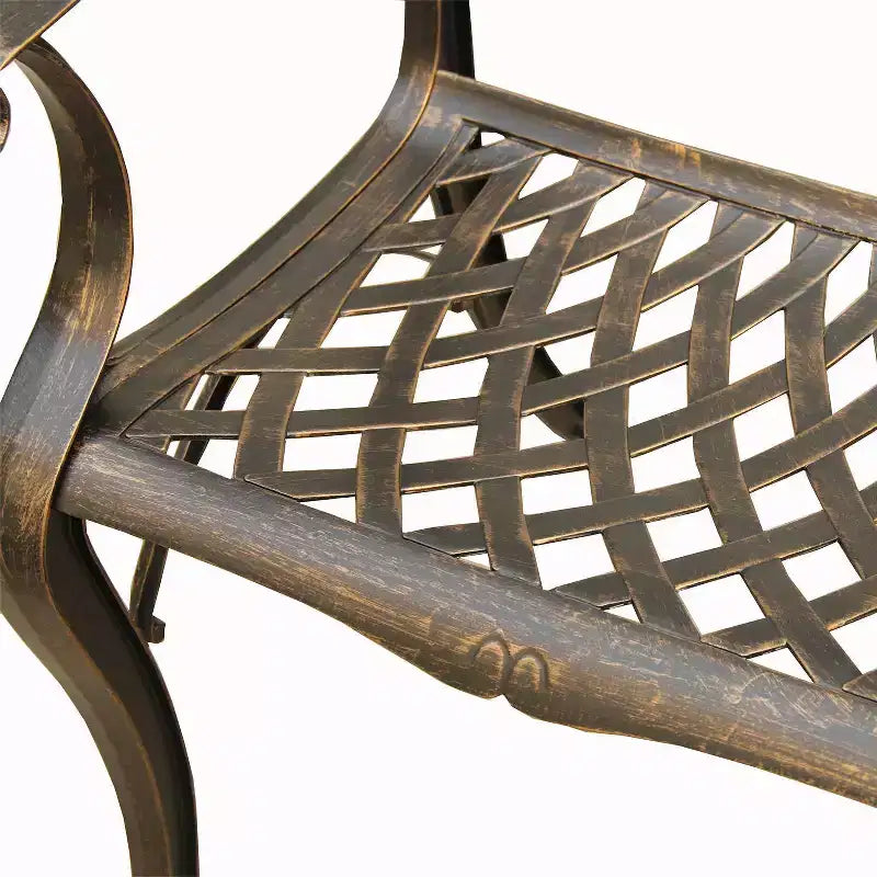 Ensemble de salle à manger d'extérieur moderne rectangulaire de 241 cm pour 8 personnes, résistant aux UV, bronze - Oakland Living : avec sièges en maille et trou pour parasol