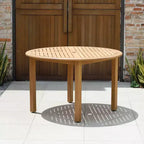 Set da pranzo da esterno rotondo da 5 pezzi Amazonia Beijo, beige