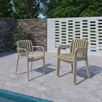 Set da pranzo da esterno rotondo da 5 pezzi Amazonia Beijo, beige