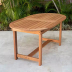 Set da pranzo Amazonia Beijo ovale da 7 pezzi per esterni, beige