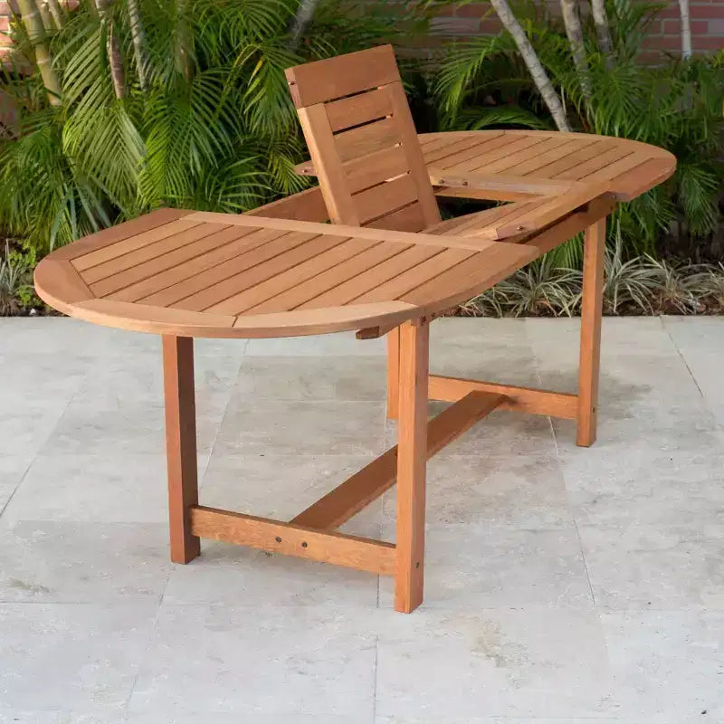 Set da pranzo Amazonia Beijo ovale da 7 pezzi per esterni, beige