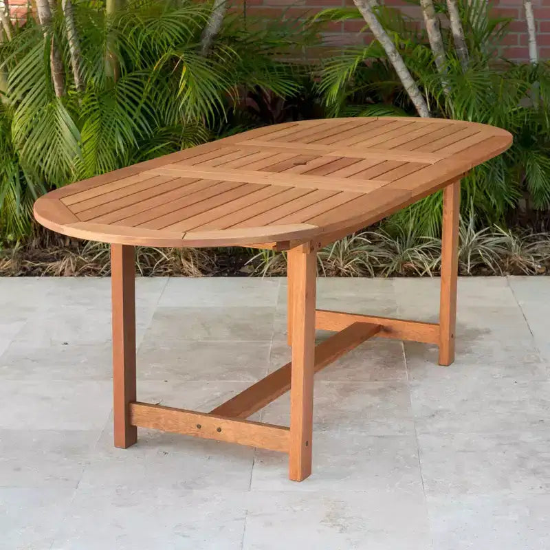 Set da pranzo Amazonia Beijo ovale da 7 pezzi per esterni, beige