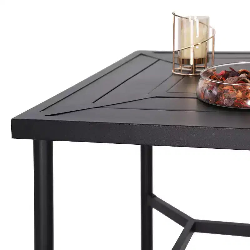 Set da esterno 3 pezzi con sgabelli girevoli e tavolo in metallo: Captiva Designs, resistente alle intemperie, resistente ai raggi UV