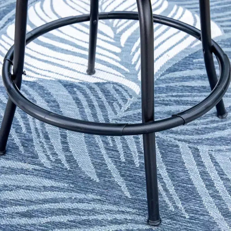 Set da esterno 3 pezzi con sgabelli girevoli e tavolo in metallo: Captiva Designs, resistente alle intemperie, resistente ai raggi UV