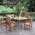Sonoma Lane Gresham 5pc Teak Wood Outdoor Dining Set - Weather-Resistant