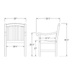 Set da pranzo da esterno Sonoma Lane Gresham 5 pezzi in legno di teak - Resistente alle intemperie