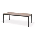 Set da pranzo da giardino rettangolare Amazonia Bahia a 7 pezzi in alluminio grigio
