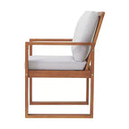 Set da pranzo da esterno Weston 7 pezzi in legno di eucalipto: Resistente alle intemperie, sedie con schienale alto - Alaterre Furniture