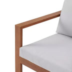 Set da pranzo da esterno Weston 7 pezzi in legno di eucalipto: Resistente alle intemperie, sedie con schienale alto - Alaterre Furniture