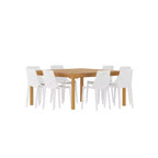 Amazonia Ipanema 9pc Square Outdoor Patio Dining Set White