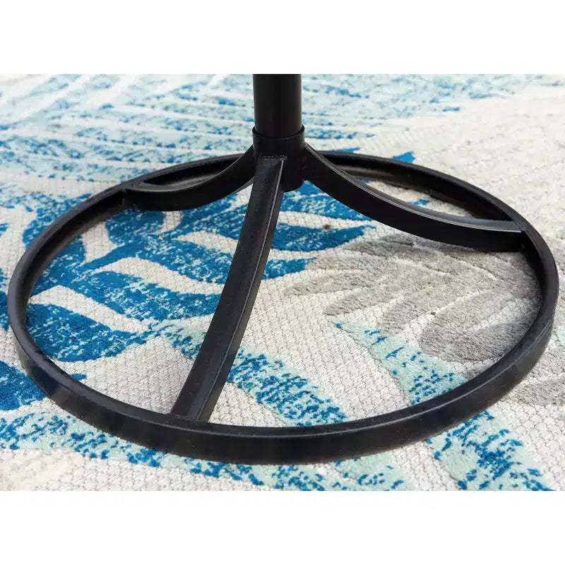 Set da patio 5 pezzi con tavolo quadrato e sedie a braccioli girevoli a 360° in acciaio - Captiva Designs