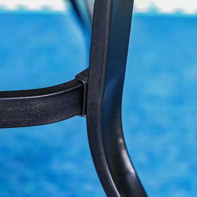 Set da patio 5 pezzi con tavolo quadrato e sedie a braccioli girevoli a 360° in acciaio - Captiva Designs
