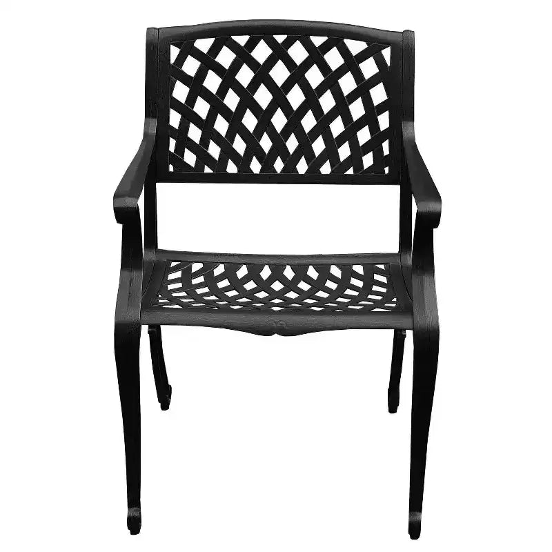 Ensemble de repas extérieur 9 pièces : Cadre et chaises en aluminium résistant aux UV - Oakland Living