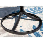 Ensemble de salle à manger d'extérieur 7 pièces avec chaises rembourrées en textilène et table rectangulaire en métal avec trou pour parasol - Captiva Designs