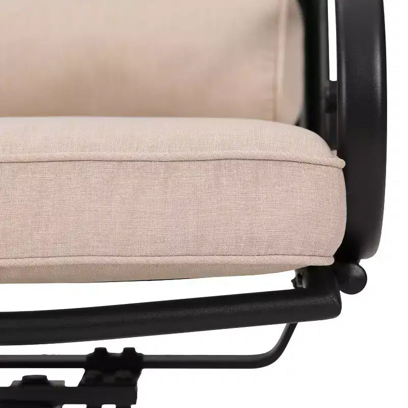 Ensemble de salle à manger extérieur 5 pièces avec chaises pivotantes, coussins d'assise et de dossier et table carrée en métal avec trou pour parasol - Captiva Designs
