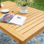 Sonoma Lane Azle Set da Pranzo per Esterni 3 Pezzi in Teak con Vimini Honey Twist - Resistente alle Intemperie