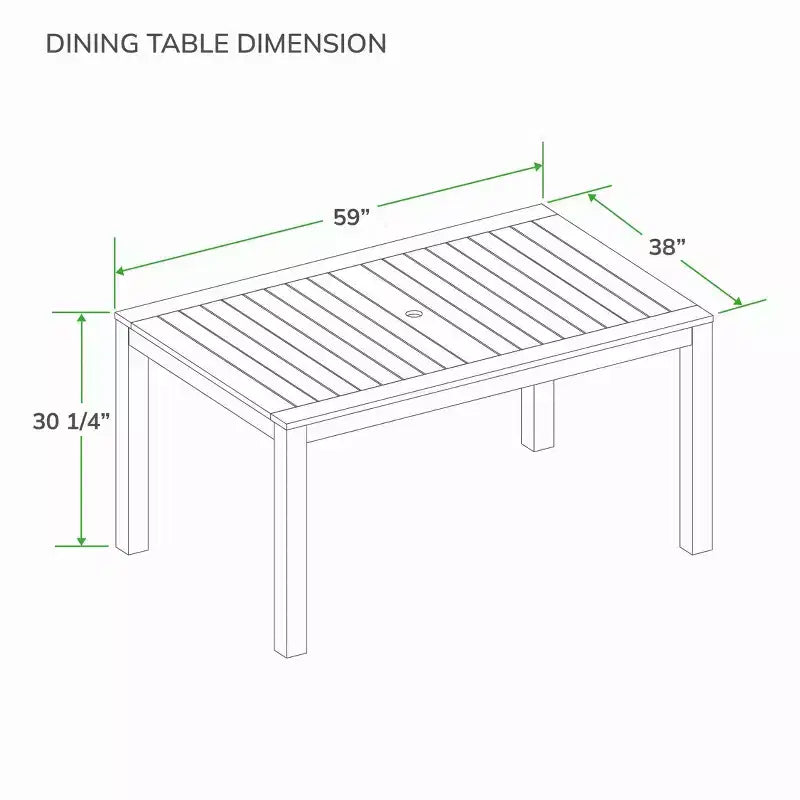 Sonoma Lane Azle Set da Pranzo per Esterni 3 Pezzi in Teak con Vimini Honey Twist - Resistente alle Intemperie