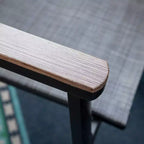 Set da patio da 7 pezzi con tavolo in acciaio e sedie a fionda in alluminio - Captiva Designs: Mobili da pranzo per esterni