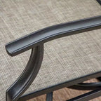 Set da pranzo da patio 7 pezzi con tavolo rettangolare con foro per ombrellone da 1,57 pollici e sedie imbottite girevoli a 360° con braccioli - Captiva Designs