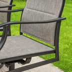 Set da pranzo da patio 7 pezzi con tavolo rettangolare con foro per ombrellone da 1,57 pollici e sedie imbottite girevoli a 360° con braccioli - Captiva Designs