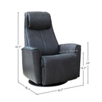 Poltrona reclinabile girevole Fjords Urban Leather