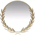 21" Emperor Grecian Round Wall Mirror Gold - Infinity Instruments: Antique-Style, Keyhole Mount
