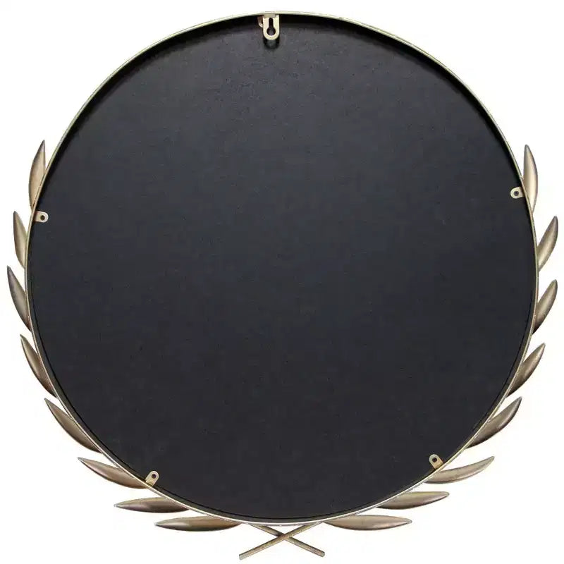 Miroir mural rond empereur grec de 21" doré - Infinity Instruments : Style antique, fixation en trou de serrure