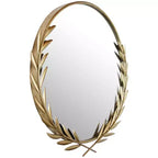 Miroir mural rond empereur grec de 21" doré - Infinity Instruments : Style antique, fixation en trou de serrure