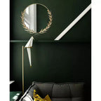 Miroir mural rond empereur grec de 21" doré - Infinity Instruments : Style antique, fixation en trou de serrure