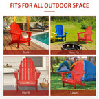 Sedia Adirondack pieghevole, sedie a sdraio in plastica HDPE per esterni per tutte le stagioni, per patio, terrazza e arredi da giardino