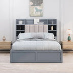 Struttura letto con 4 cassetti contenitore portatili sotto il letto