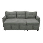 Divano sezionale reversibile con letto estraibile, chaise longue con contenitore nascosto, gambe durevoli,